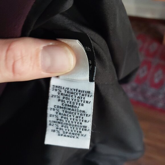 Diane vonFurstenberg Burgundy and Black Drape Blazer, Size 4 - Picture 5 of 5